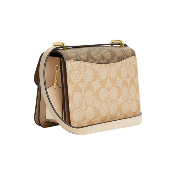 Morgan Square Crossbody Bag In Blocked Signature Canvas - Picture 3 of 12